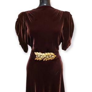 Vintage 1930’s Bias Cut Silk Velvet Evening Gown